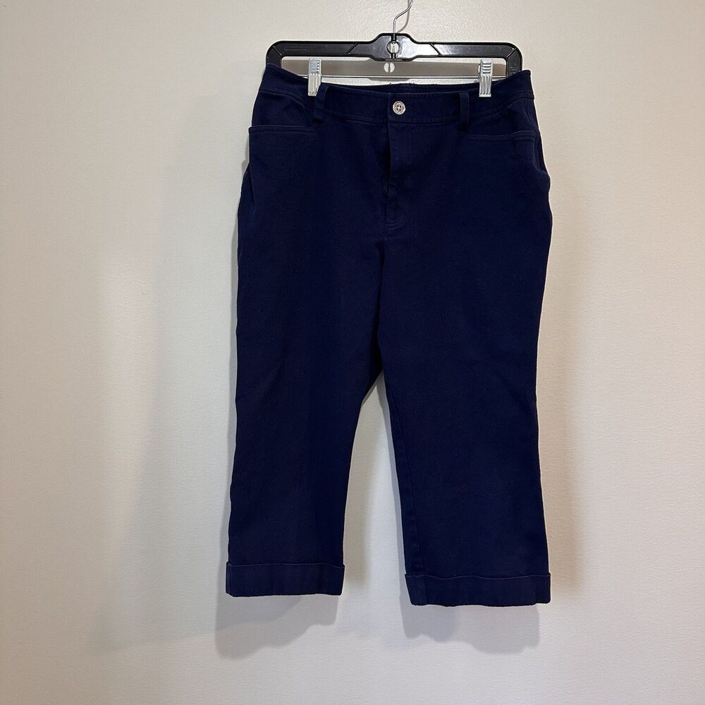 Lauren Ralph Lauren Nettoyage A Sec Pants Womens Size 10 Navy Mid Rise Crop